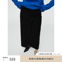 RandomPiece winter new Australian hair mixed skin comfort wrapped around the belt and half - body dress female