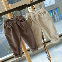 2021 autumn childrens clothing baby corduroy pants children spring and autumn trousers casual pants children Korean childrens pants 767