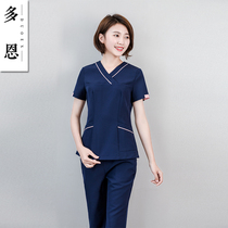 Dorn dental doctor suit Short sleeve dental nurse suit Split suit Custom medical cosmetologist overalls Female slim fit