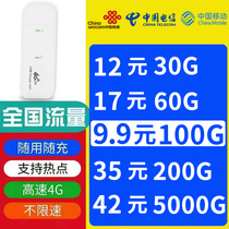  Mobile portable wifi unlimited pure traffic 5g Internet card Unlimited speed limit Telecom hotspot 4g wireless network card router