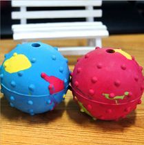 Popo Pet Rubber Bell Peppers Small Gill Ball Pets Teddy Pooch Elastic Toy Balls Resistant to Biting Bell Sound