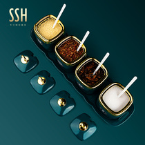 SSH Seasoning Box Kitchen Home Seasoning Jar Combined Suit Seasoned Bottle Jars Salt Jars MSG Seasonings Containing box