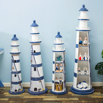  Mediterranean wooden old lighthouse ornaments Home decorations Creative Marine style decorative furnishings