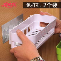Bathroom storage rack-free toilet rack triangle bathroom wall shelf suction Wall toilet storage