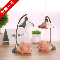 Creative Japanese and Korean Cute graduation gift cute piggy home furnishings nightlight desktop lamp student girlfriend