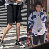 Trembling with family name Tan Songsong Li tip with the same paragraph 50% shorts female loose straight cylinder sports pants