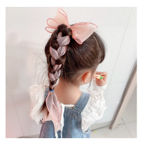 Korean Princess braided hair headgear bow hair belt girl long hair ribbon ponytail hair ornaments Net red hair jewelry female hairclip