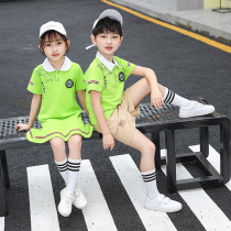  Kindergarten garden clothes Summer clothes British college style primary school class clothes Summer graduation photo clothing Childrens school uniform suit