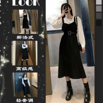 Spring Clothing 2021 New Big Code Womens Clothing Fat Sister Online Red Braces For Wear and Wear Slim Two Suit Tide