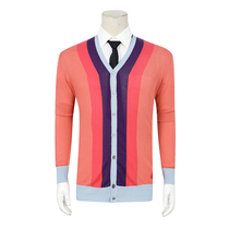 Special 390-1% off autumn mens knitted cardigan pink Italian public price 3900