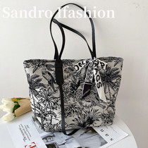Sandro Ifashion tote bag women 2021 new large capacity fashion canvas tote bag shoulder bag