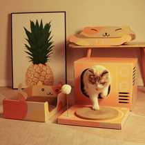 Home TV cat scratch board cat bed cat scratch board nest corrugated paper sofa wear-resistant cat toys supplies