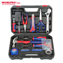 Wan Ke Bao W009075N multi-function household toolbox set 134-piece set of hydropower woodworking screwdriver