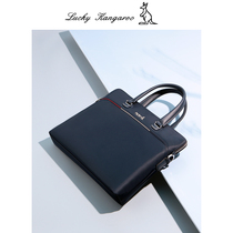 LUCKY KANGAROO MENs business bag handbag Oxford cloth mens bag horizontal business casual briefcase