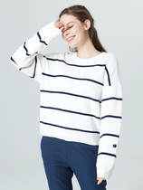 LAFUMA Leify leaf knit women 21 new outdoor fashion striped round neck long sleeve T-shirt womens LFTS1AA17