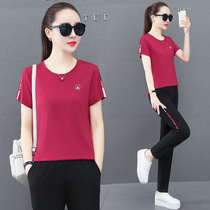 MMQ Sportswear Suit Womens Summer 2022 New Stylish Standout Collar Short Sleeve Ocean Air Reduction Leisure Two Sets