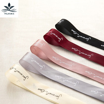 Milan 2 5cm English letters with flowers bouquet packing silk with satin with DIY handmade material butterfly knot webbing