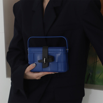 BEN by SONG door latch series woven camera bag niche wide shoulder strap womens bag Chinese messenger bag waist bag