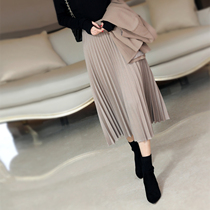 JOLIMENT elegant and refined 100 plexor half body dress 2020 autumn winter new temperament fashion 100 Lap Umbrella Skirt