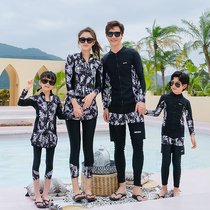 Child swimsuit boys split CUHK boy long sleeve parent-child female speed dry diving suit girl sunscreen male swimsuit