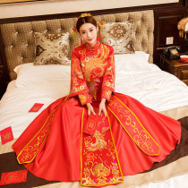 Earthly Liuxi 2021 Xiuhe uniform bride dragon and phoenix coat Chinese toast red wedding dress dress wedding dress wedding dress women