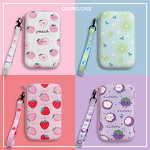 Multifunction data line charger Cartoon containing bag Bluetooth headphone portable hard drive power hand rope lipstick red digital finishing box anti-fall charging Po u pan portable and can love female zero wallet