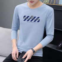 2022 new long sleeves t-shirt mens autumn clothing mens clothing pure cotton bottom-shirt with clothes in autumn and damp fluid