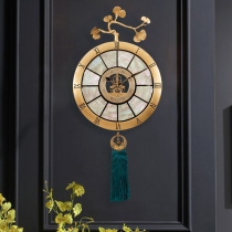 Pure copper new Chinese light luxury clock clock wall clock living room European style clock Chinese style home fashion creative quartz wall watch