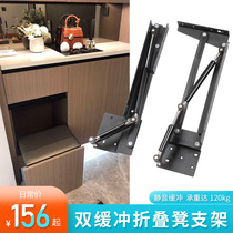 Two-way buffer Folding shoe bench hardware accessories entrance shoe cabinet air spring wall bench connector