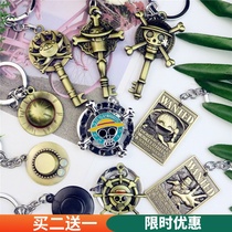 Wang Pirate Road Flying Keycosule Chain Skull Mark Wanted Solon Metal Personality Handle