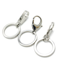 304 stainless steel explosive style key chain handmade mirror polished key ring spring buckle titanium steel gift accessories