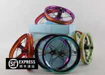 Popular products QQRIDE colorful aluminum alloy carbon fiber wheel set bearings Lightweight childrens balance car sliding walker