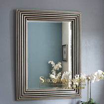 European and American classical living room wall-mounted decorative mirror entrance hall art porch hanging mirror bathroom vanity mirror