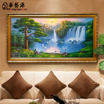 Chinese landscape oil painting hand-painted decorative painting living room hanging painting landscape Wall study restaurant large murals horizontal customization