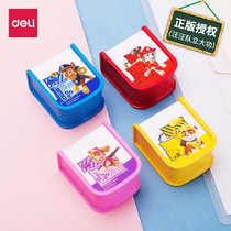 Del Wang Wang team series students double hole pencil sharpener pencil sharpener cartoon pen sharpener 0542