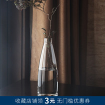 European style transparent glass vase flower arrangement bottle dry flower arrangement Indoor living room dining table decoration foreign trade tail list