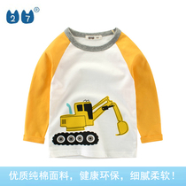 Counter childrens brand discount clearance store Childrens clothing new 2021 autumn boys long-sleeved T-shirt baby base shirt