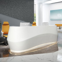 Baking Varnish Foreground reception desk company Yingbin Tae Mei Yong House Training Institution Front Desk Desk Arched Bar Desk Cashier Desk