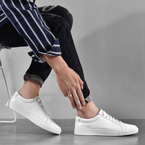 Small white shoes summer mens shoes 2022 new Korean leather trend white shoes mens casual plate shoes with tide shoes