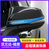 Applicable to 22 Highlander rearview mirror bright strip modified Crown Landing special rearview mirror cover appearance decoration accessories