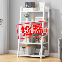 Bookshelf shelf bedroom home wrought iron storage rack simple floor living room dining room trapezoidal wall storage rack