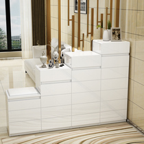 Shoe cabinet baking paint combination cabinet storage high and low partition entrance ladder double-sided shoe cabinet modern simple door hall door