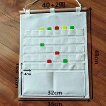 Classroom kindergarten morning check card bag hanging bag morning check bag morning check bag card bag card bag card bag canvas art can be determined