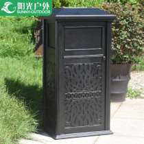 Sunshine Outdoor Park Scenic Area Double Bucket Trash Waste Outdoor Courtyard Garden Single Bucket Garbage Bucket