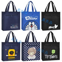 Tote bag female art out bento bag light Oxford cartoon canvas bag Hand bag sturdy small bag