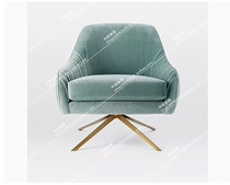 Nordic stainless steel fabric sofa chair designer simple office leisure single chair hotel sales department negotiation chair