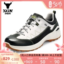 XGN Small Bull Bull Mens Shoes Fall Outdoor Hiking Shoes Waterproof Anti-Slip Wear Comfort Casual Travel Sneakers