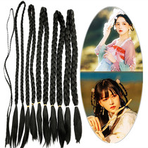 Xinyi costume double head twist braid wig new ancient style high temperature silk show braid children Xinjiang black Brown