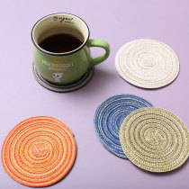 Nordic ins wind simple coaster Home cafe teahouse dining table insulation pad Ramie woven anti-hot bowl mat
