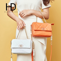  HEANEDUCK bag 2020 new tide embroidery thread lingge bag fashion western style leather messenger bag female wild ins